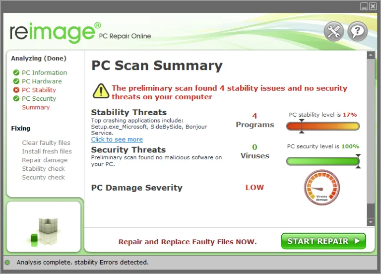 Chave De Linceça Do Reimage Pc Repair